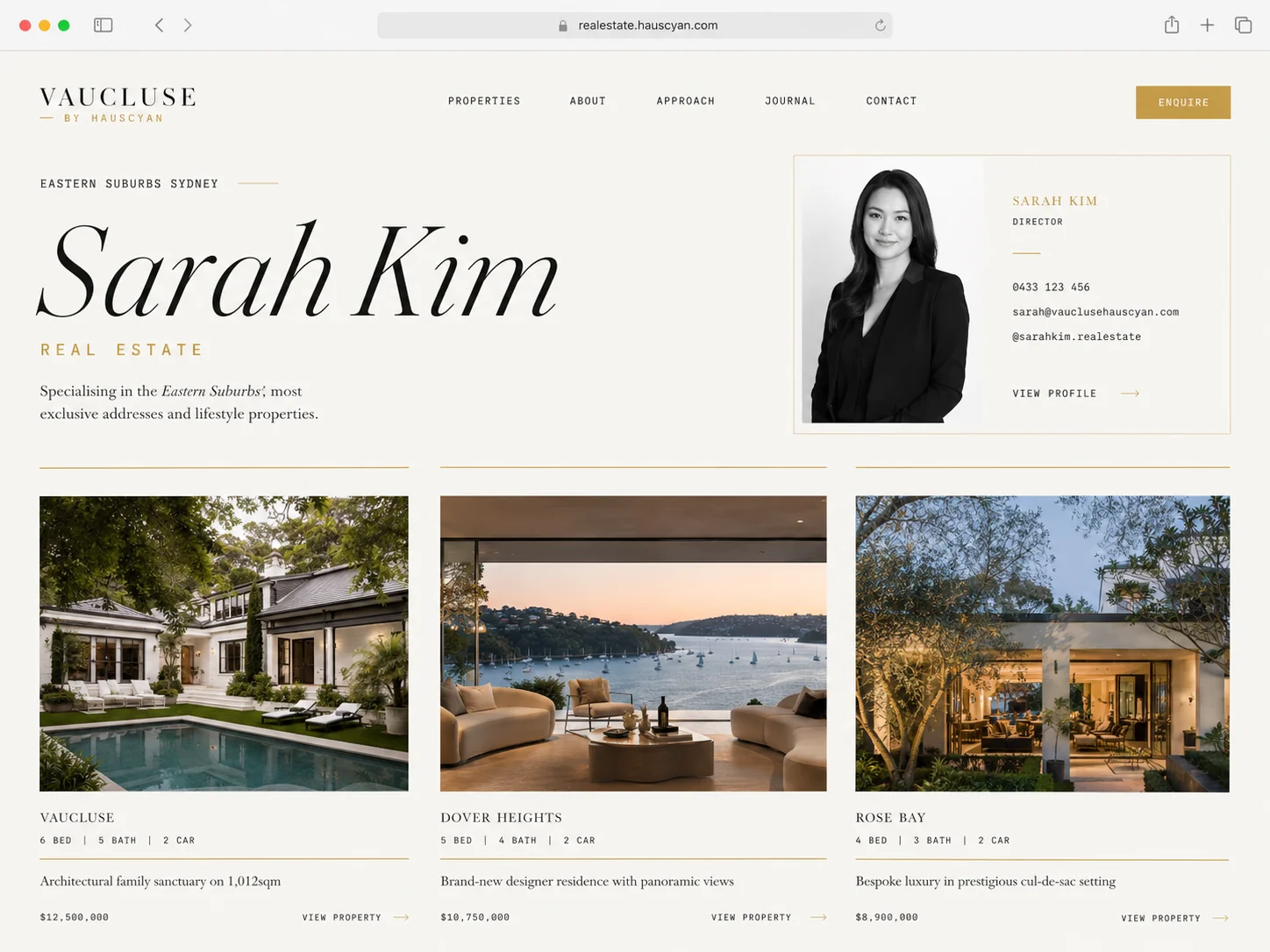 Vaucluse design, Real Estate archetype